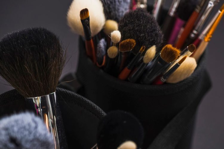 various-makeup-brushes-holder